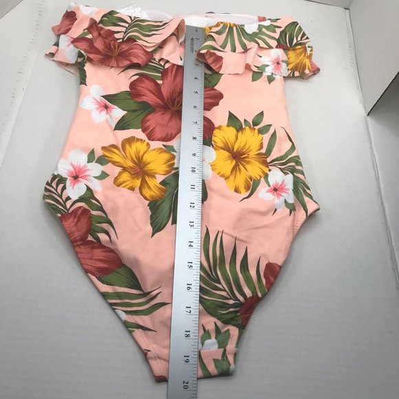 Kona Sol Women's Size Medium 8-10 One Piece Floral Swimsuit With Straps New - Picture 12 of 14